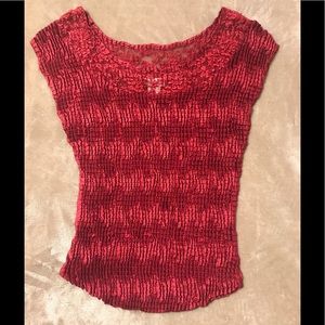 Women’s Size: M Stretch Short Sleeve Blouse